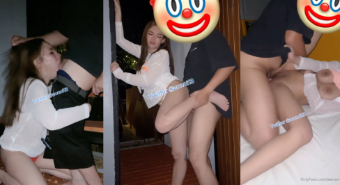 คลิปหลุด Onlyfans jeenzen น้องส้มพาคู่ขาเล่นเสียวหน้าที่พัก โม๊กควยขย่มรัว ยืนเด้าท่าหมาซอยหี สลับแทงตูดแตกในครบทุกช็อต