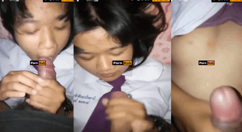 คลิปหลุดสาวนักเรียน ม.ต้น อมควยแฟนรัวลึกไม่พัก โม๊กถี่จนแฟนเกร็งเสียว ก่อนช่วยชักเร่งจ่อแตก เปิดนมสวยรับน้ำควยพุ่งเต็มเต้าโคตรฟิน